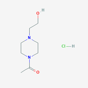 molecular formula C8H17ClN2O2 B3087618 1-(4-(2-Hydroxyethyl)piperazin-1-yl)ethanone hydrochloride CAS No. 1176419-58-1