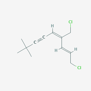 molecular formula C12H16Cl2 B3087634 (2E,4E)-1-Chloro-4-(chloromethyl)-8,8-dimethyl-2,4-nonadien-6-yne CAS No. 1176744-63-0