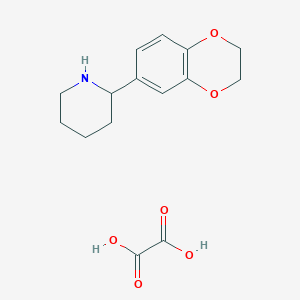 molecular formula C15H19NO6 B3087657 2-(2,3-Dihydro-1,4-benzodioxin-6-YL)piperidine oxalate CAS No. 1177274-36-0