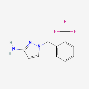 1-{[2-(Trifluoromethyl)phenyl]methyl}-1H-pyrazol-3-amine