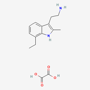 molecular formula C15H20N2O4 B3087680 2-(7-乙基-2-甲基-1H-吲哚-3-基)乙胺草酸盐 CAS No. 1177283-28-1