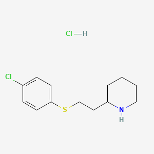 2-{2-[(4-Chlorophenyl)sulfanyl]ethyl}piperidine hydrochloride