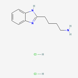 molecular formula C11H17Cl2N3 B3087705 4-(1H-Benzoimidazol-2-YL)-butylamine dihydrochloride CAS No. 1177300-09-2