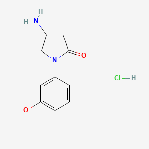 B3087712 4-Amino-1-(3-methoxy-phenyl)-pyrrolidin-2-one hydrochloride CAS No. 1177302-83-8