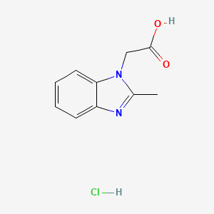 molecular formula C10H11ClN2O2 B3087734 2-(2-甲基-1H-1,3-苯并二唑-1-基)乙酸盐酸盐 CAS No. 1177310-33-6