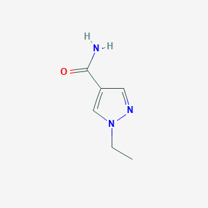 molecular formula C6H9N3O B3087746 1-ethyl-1H-pyrazole-4-carboxamide CAS No. 1177323-82-8