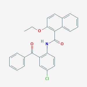 molecular formula C26H20ClNO3 B308776 N-(2-benzoyl-4-chlorophenyl)-2-ethoxy-1-naphthamide 
