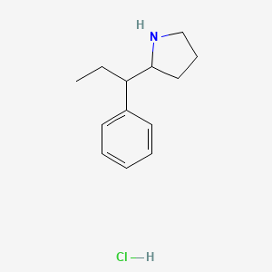 molecular formula C13H20ClN B3087774 2-(1-苯基丙基)吡咯烷盐酸盐 CAS No. 1177339-97-7