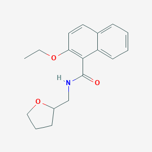 molecular formula C18H21NO3 B308778 2-ethoxy-N-(tetrahydro-2-furanylmethyl)-1-naphthamide 