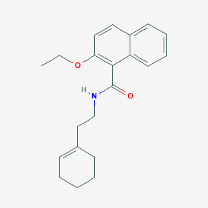 molecular formula C21H25NO2 B308780 N-[2-(1-cyclohexen-1-yl)ethyl]-2-ethoxy-1-naphthamide 