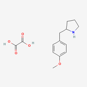 molecular formula C14H19NO5 B3087804 2-(4-Methoxybenzyl)pyrrolidine oxalate CAS No. 1177347-57-7