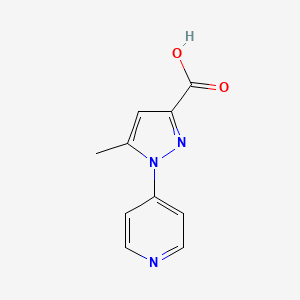 molecular formula C10H9N3O2 B3087817 5-Methyl-1-(pyridin-4-yl)-1H-pyrazole-3-carboxylic acid CAS No. 1177349-77-7