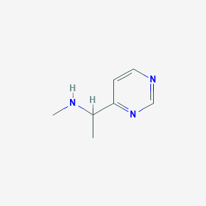 molecular formula C7H11N3 B3087819 N-methyl-1-(pyrimidin-4-yl)ethanamine CAS No. 1177350-48-9