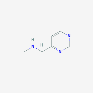 molecular formula C7H11N3 B3087819 methyl[1-(pyrimidin-4-yl)ethyl]amine CAS No. 1177350-48-9