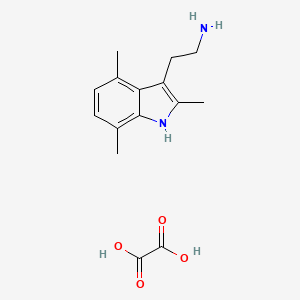 molecular formula C15H20N2O4 B3087821 2-(2,4,7-trimethyl-1H-indol-3-yl)ethanamine oxalate CAS No. 1177351-67-5