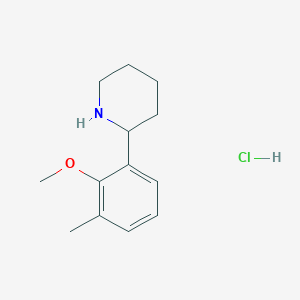 molecular formula C13H20ClNO B3087822 2-(2-Methoxy-3-methylphenyl)piperidine hydrochloride CAS No. 1177355-76-8