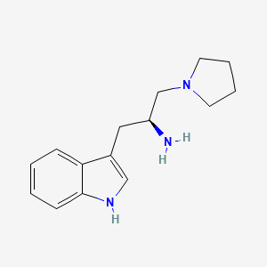 molecular formula C15H21N3 B3087864 (2S)-1-(1H-indol-3-yl)-3-(pyrrolidin-1-yl)propan-2-amine CAS No. 1177759-93-1