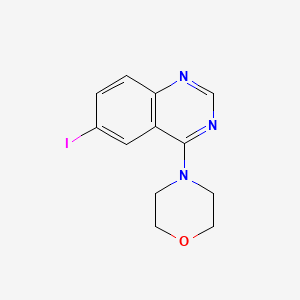 molecular formula C12H12IN3O B3087878 4-(6-Iodoquinazolin-4-yl)morpholine CAS No. 1177929-74-6