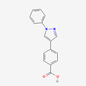 molecular formula C16H12N2O2 B3087896 4-(1-Phenyl-1H-pyrazol-4-yl)benzoic acid CAS No. 1178158-92-3