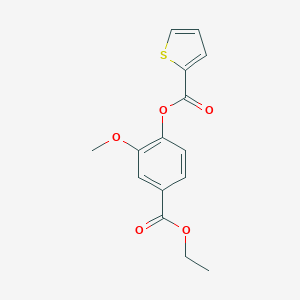 molecular formula C15H14O5S B308791 4-(Ethoxycarbonyl)-2-methoxyphenyl 2-thiophenecarboxylate 