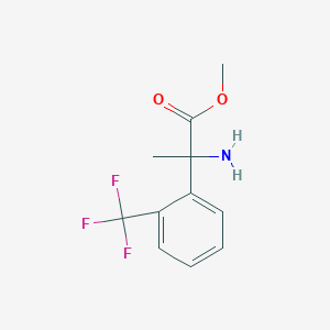 molecular formula C11H12F3NO2 B3087936 Methyl 2-[2-(trifluoromethyl)phenyl]alaninate CAS No. 1178501-64-8