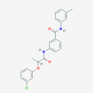 molecular formula C23H21ClN2O3 B308794 3-{[2-(3-chlorophenoxy)propanoyl]amino}-N-(3-methylphenyl)benzamide 