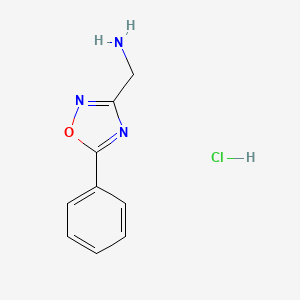 molecular formula C9H10ClN3O B3088003 (5-苯基-1,2,4-恶二唑-3-基)甲胺盐酸盐 CAS No. 1179375-94-0