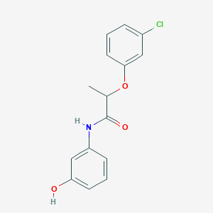 molecular formula C15H14ClNO3 B308803 2-(3-chlorophenoxy)-N-(3-hydroxyphenyl)propanamide 