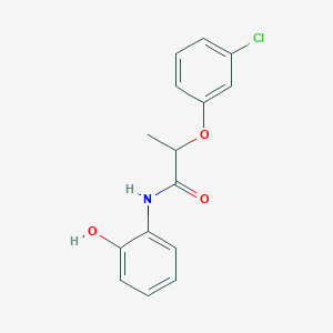 molecular formula C15H14ClNO3 B308804 2-(3-chlorophenoxy)-N-(2-hydroxyphenyl)propanamide 