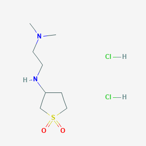 molecular formula C8H20Cl2N2O2S B3088070 N-(1,1-dioxothiolan-3-yl)-N',N'-dimethylethane-1,2-diamine dihydrochloride CAS No. 1181556-77-3