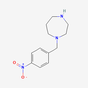 molecular formula C12H17N3O2 B3088074 1-[(4-Nitrophenyl)methyl]-1,4-diazepane CAS No. 118158-53-5