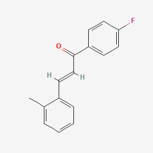 molecular formula C16H13FO B3088086 (2E)-1-(4-Fluorophenyl)-3-(2-methylphenyl)prop-2-en-1-one CAS No. 1181653-37-1