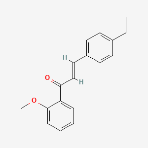 molecular formula C18H18O2 B3088090 (2E)-3-(4-Ethylphenyl)-1-(2-methoxyphenyl)prop-2-en-1-one CAS No. 1181679-08-2