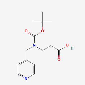 molecular formula C14H20N2O4 B3088105 3-{[(Tert-butoxy)carbonyl][(pyridin-4-yl)methyl]amino}propanoic acid CAS No. 1181717-80-5