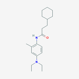 3-cyclohexyl-N-[4-(diethylamino)-2-methylphenyl]propanamide