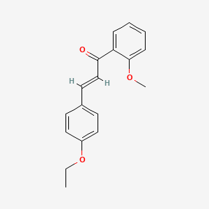 molecular formula C18H18O3 B3088123 (2E)-3-(4-Ethoxyphenyl)-1-(2-methoxyphenyl)prop-2-en-1-one CAS No. 1181788-49-7
