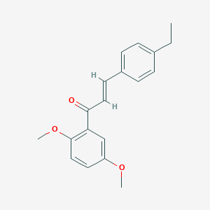 molecular formula C19H20O3 B3088151 (2E)-1-(2,5-Dimethoxyphenyl)-3-(4-ethylphenyl)prop-2-en-1-one CAS No. 1182242-48-3