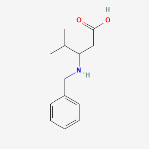 molecular formula C13H19NO2 B3088156 3-(Benzylamino)-4-methylpentanoic acid CAS No. 118248-61-6