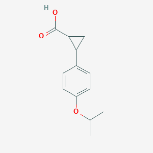 molecular formula C13H16O3 B3088167 2-(4-Propan-2-yloxyphenyl)cyclopropane-1-carboxylic acid CAS No. 1182778-53-5