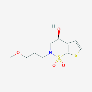 molecular formula C10H15NO4S2 B030882 (4S)-3,4-二氢-2-(3-甲氧基丙基)-2H-噻吩并[3,2-e]-1,2-噻嗪-4-醇 1,1-二氧化物 CAS No. 1029324-91-1