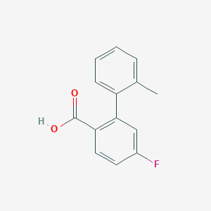 molecular formula C14H11FO2 B3088217 4-Fluoro-2-(2-methylphenyl)benzoic acid CAS No. 1183609-76-8