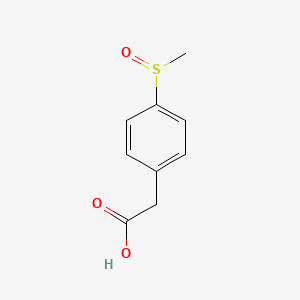 molecular formula C9H10O3S B3088223 2-(4-Methanesulfinylphenyl)acetic acid CAS No. 118362-28-0