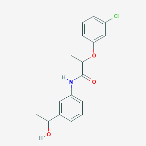 2-(3-chlorophenoxy)-N-[3-(1-hydroxyethyl)phenyl]propanamide