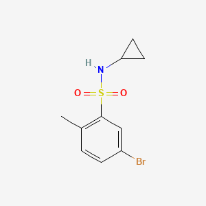 molecular formula C10H12BrNO2S B3088239 5-溴-N-环丙基-2-甲基苯磺酰胺 CAS No. 1183975-78-1