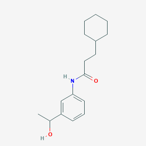 molecular formula C17H25NO2 B308824 3-cyclohexyl-N-[3-(1-hydroxyethyl)phenyl]propanamide 