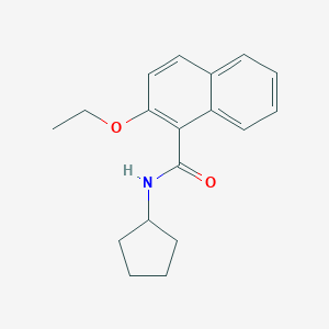 molecular formula C18H21NO2 B308826 N-cyclopentyl-2-ethoxy-1-naphthamide 