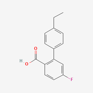 molecular formula C15H13FO2 B3088267 2-(4-Ethylphenyl)-4-fluorobenzoic acid CAS No. 1184517-79-0