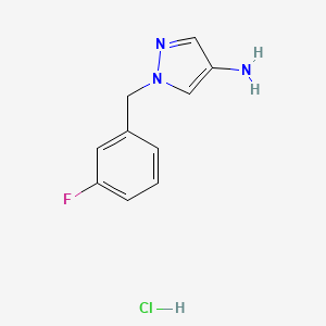 molecular formula C10H11ClFN3 B3088278 1-(3-Fluorobenzyl)-1H-pyrazol-4-amine hydrochloride CAS No. 1184970-69-1