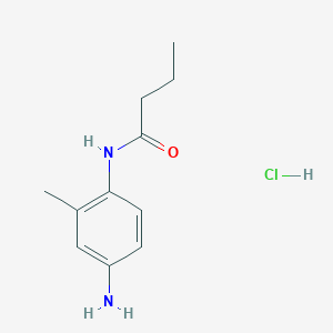 molecular formula C11H17ClN2O B3088285 N-(4-氨基-2-甲基苯基)丁酰胺盐酸盐 CAS No. 1184988-39-3