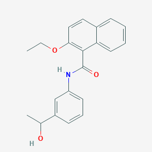 molecular formula C21H21NO3 B308829 2-ethoxy-N-[3-(1-hydroxyethyl)phenyl]-1-naphthamide 